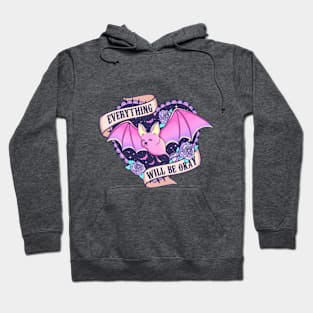 Pink Bat Halloween Vibes Hoodie